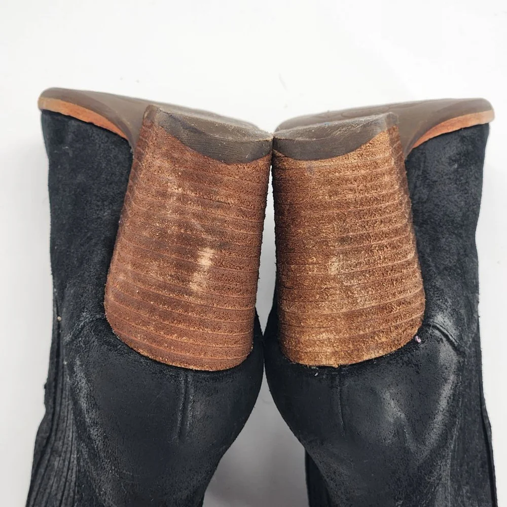 Women's Kork-Ease Black Suede Wedge Ankle Boots